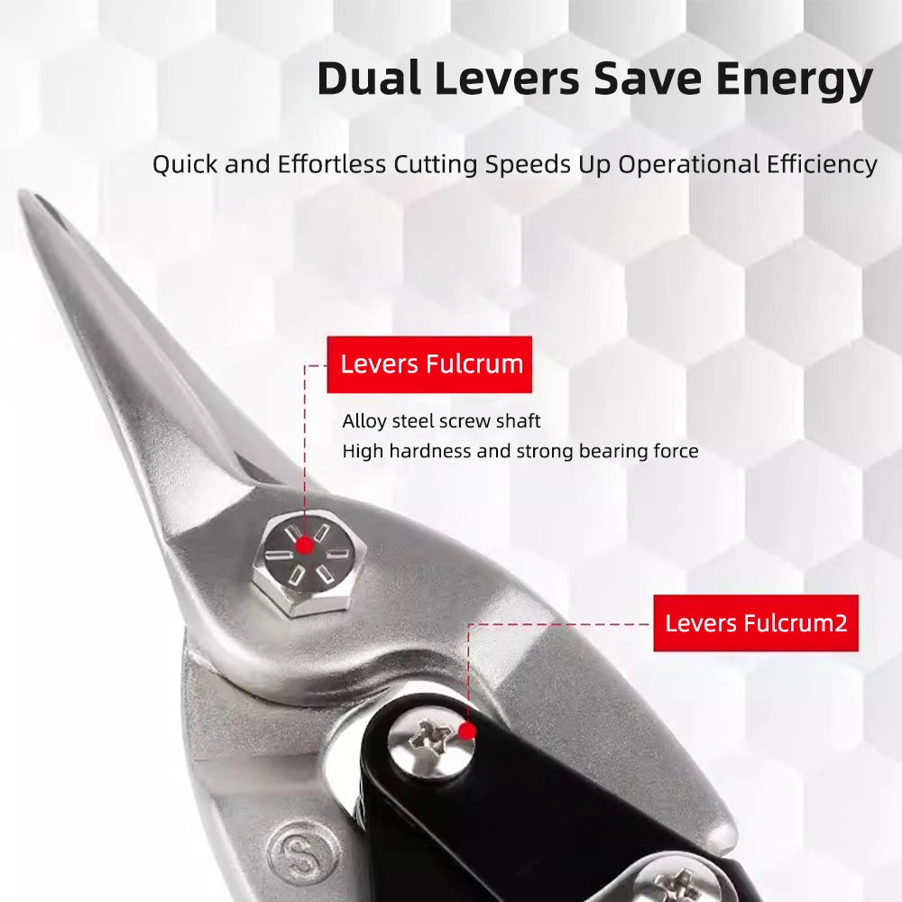 Heavy Duty Aviation Tin Snips – Chrome Vanadium Steel Sheet Metal Cutter
