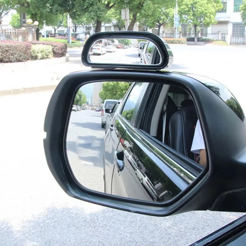 Adjustable Wide-Angle Convex Side Mirrors for Blind Spot Safety