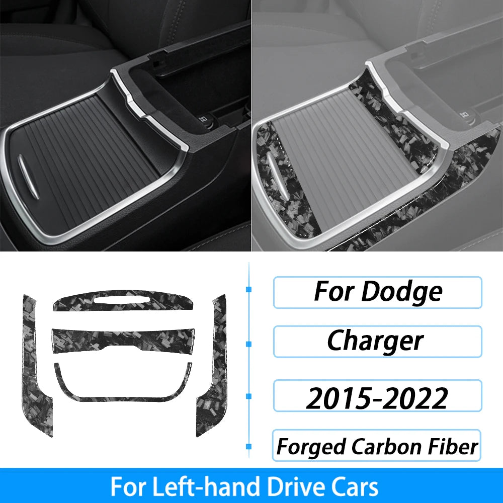 Compteur de vitesse et garniture de ventilation en fibre de carbone forgée pour Dodge Charger