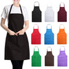 Adjustable Solid Color Kitchen Apron with Pocket