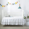 Two-Layer Ruffled Crib Bed Skirt for Standard and Toddler Beds