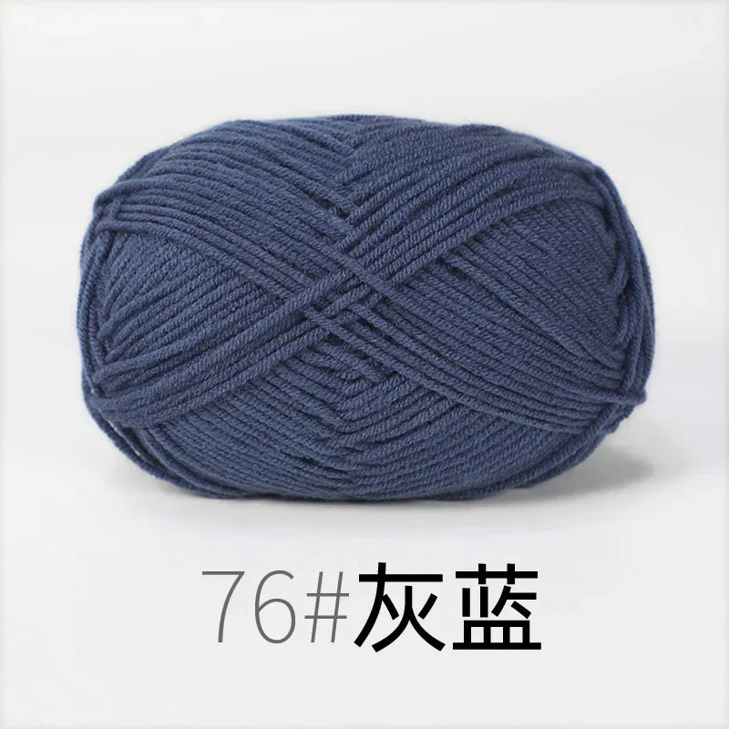 4-Ply Soft Cotton Blend Yarn for Knitting and Crochet