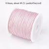 Roll of 0.8mm pink nylon cord for jewelry making and crafting