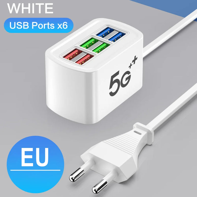 USB-Ladehub mit Steckdose für den Schreibtisch