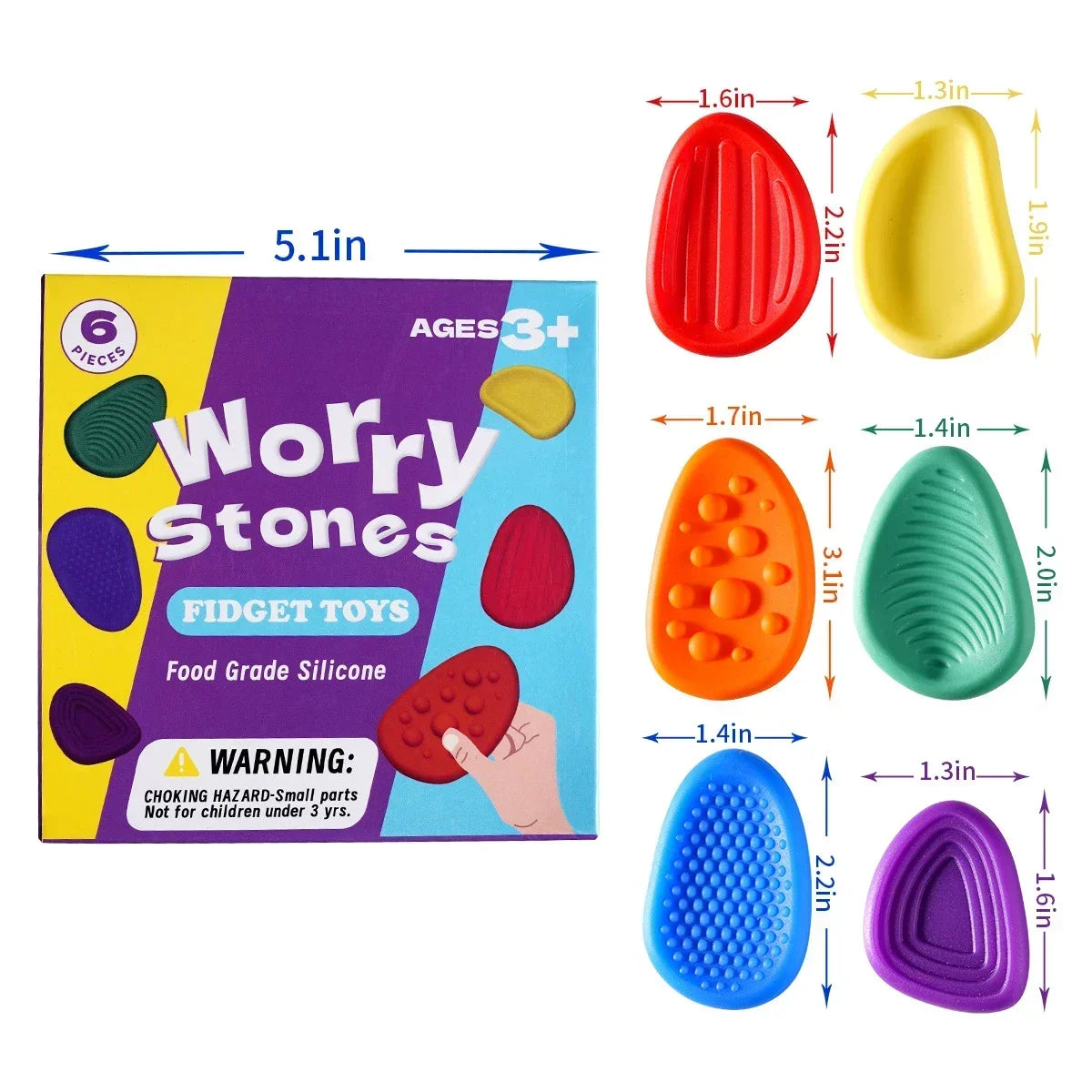 Tactile Sensory Stones for Anxiety Relief and Calm Focus