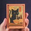 Black Cat Ramen Fridge Magnet