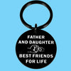 Heartfelt Dad Keychain - Unique Birthday & Christmas Gift for Father from Daughter,Father Best Friends For Life Message,Love