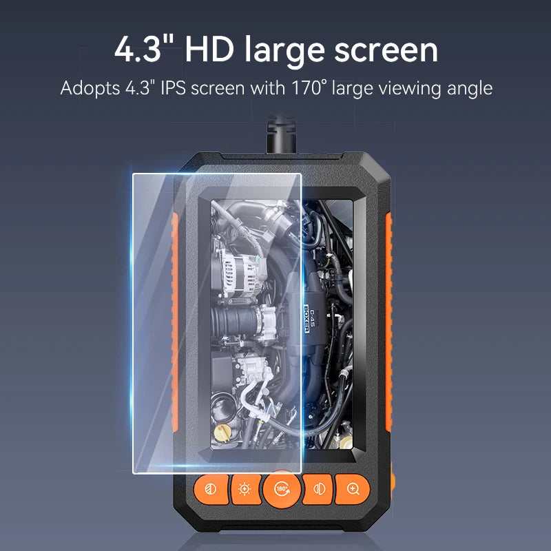Professional 1080P Dual-Lens Endoscope Inspection Camera with 4.3" LCD Screen