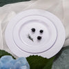 Elegant White Plastic Plates with Gold Rim