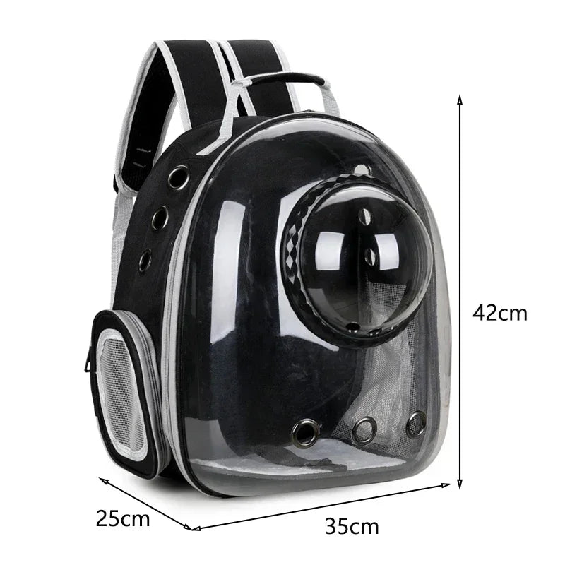Transparent Pet Backpack Carrier with Ventilation