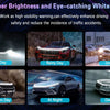 Various driving conditions showing the Super Brightness and Eye-catching White Light of a dynamic car hood LED strip light.
