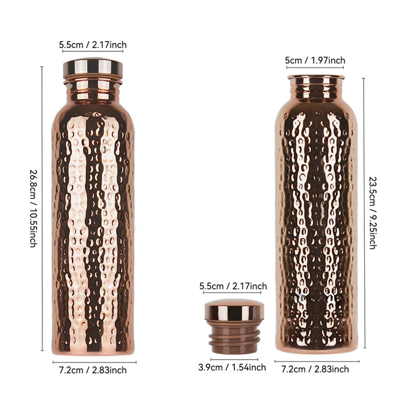 800ml Hammer-Finish Stainless Steel Water Bottle