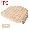 One beige quilted square-front row car seat cover for universal anti-slip protection.