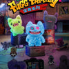 A colorful illustration of the Fugg Family monster plush toys, including a green, blue, and purple stuffed animal.