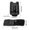 Black unfold leather case tool holster with belt clip and measurements