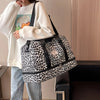 Animal Print Travel Duffle Bag with Shoe Compartment