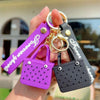 Silicone Beach Basket Keychain Charm