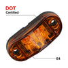 Clear amber DOT certified LED side marker clearance light housing for vehicles