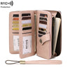 Vintage RFID-Blocking Large Capacity Wallet with Wrist Strap