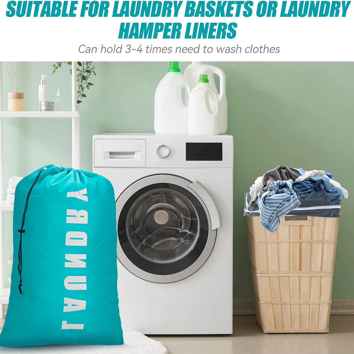 Reusable Travel Laundry Bags with Drawstring (2-Pack)