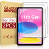 A box for a glass screen protector for an iPad 11th Gen A16 with two protectors shown next to the device.
