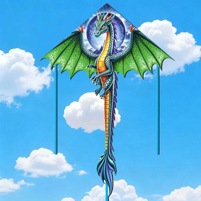 Vibrant 140cm Dragon Kite for Adults with 100m Line