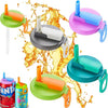 Reusable Silicone Can Lids with Straws