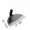 A black manganese steel garden hoe with a wide blade and a narrow handle, shown from the side.