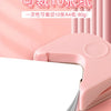 A pink rounded corner cutter tool is shown next to a stack of white paper, demonstrating its use for cutting 10mm A4 sheets.