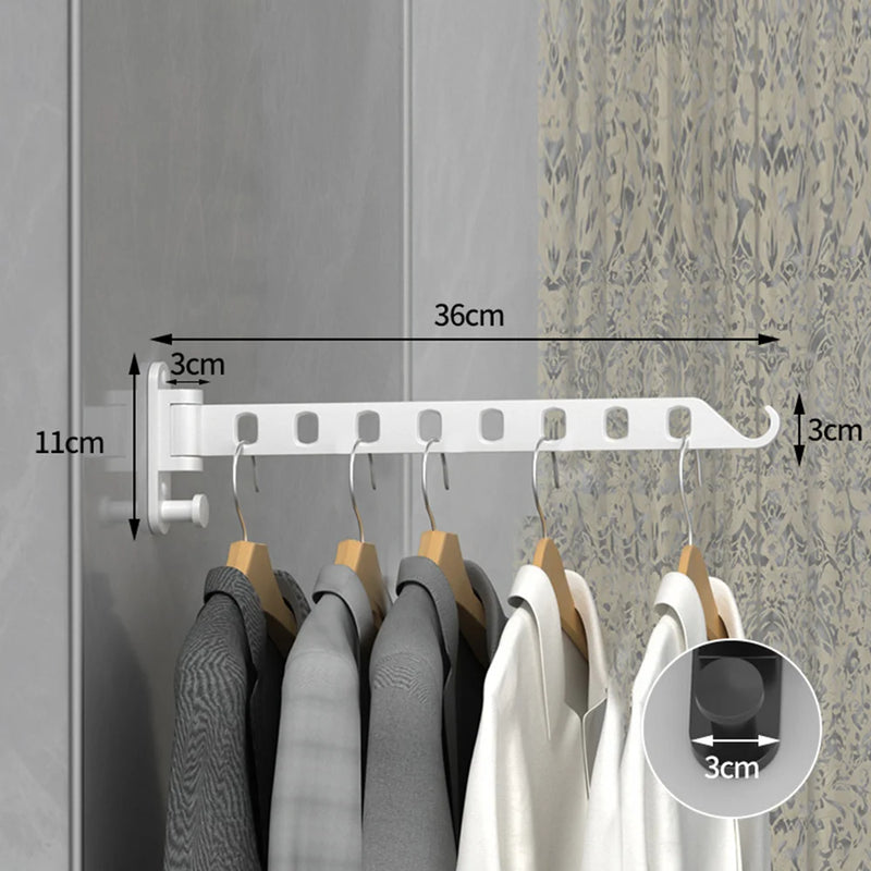 Wall-Mounted Foldable Clothes Drying Rack