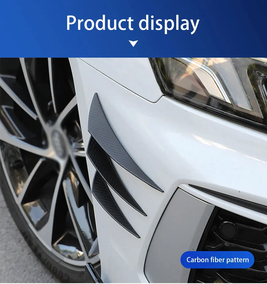 Universal Front Bumper Lip Splitter Fins (6-Piece Set)