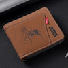 Vintage Waxed Leather Bifold Wallet with Coin Pocket