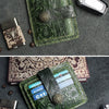 Handcrafted Cowhide Leather Card Wallet with Coin Pocket