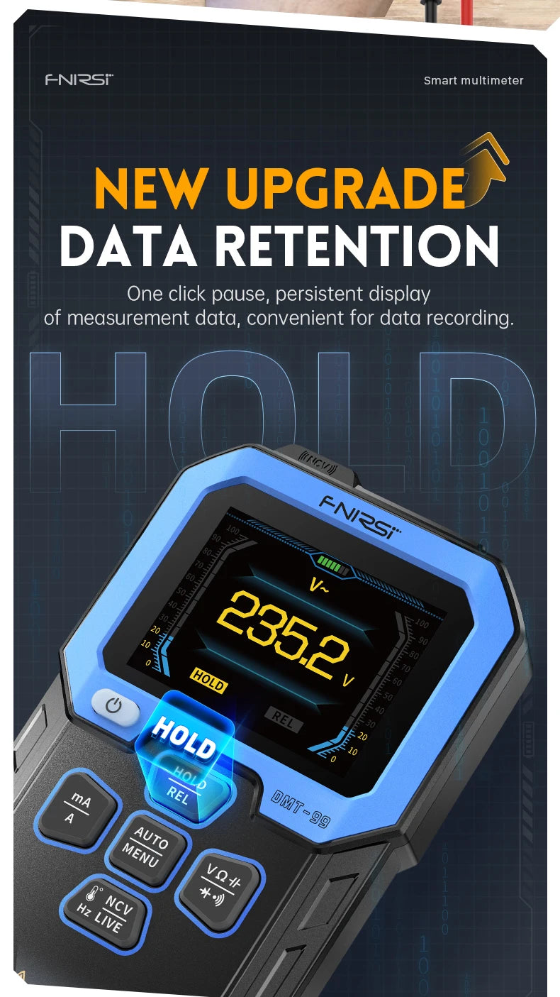 Professional Digital Multimeter with True RMS & Auto Range