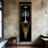 Gondor Flag Tapestry – Black & Gold Medieval Wall Hanging