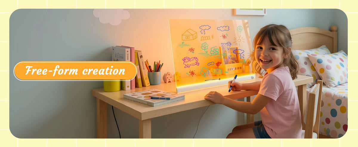 Glow Art LED Drawing Board with 7 Colors and 3 Light Modes