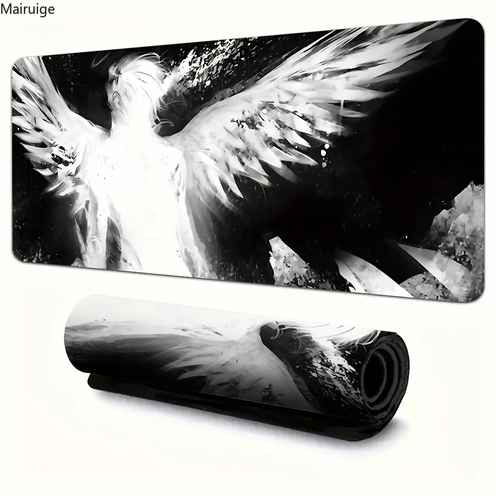 Artistic Angel Wing Mouse Pad – Large Non-Slip Desk Mat for Office & Gaming