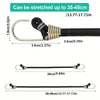 15-Piece Elastic Bungee Cords with Hooks – Black