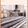 Plush Velvet Padded Sofa Cover with Non-Slip Backing