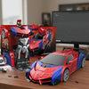 1:18 Scale RC Stunt Car with 360° Spin, LED Lights & One-Button Transformation