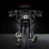1:8 scale model of a detailed sports motorcycle built from building blocks