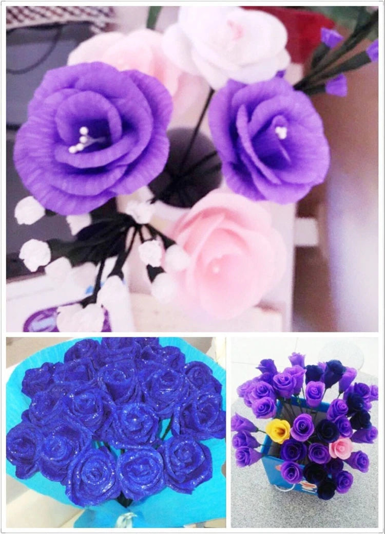 Handmade Crepe Paper Roll for DIY Paper Flowers