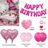 Pink Heart Happy Birthday Balloon Set