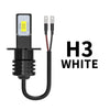 H3 White LED fog and DRL bulbs with a pair of connectors