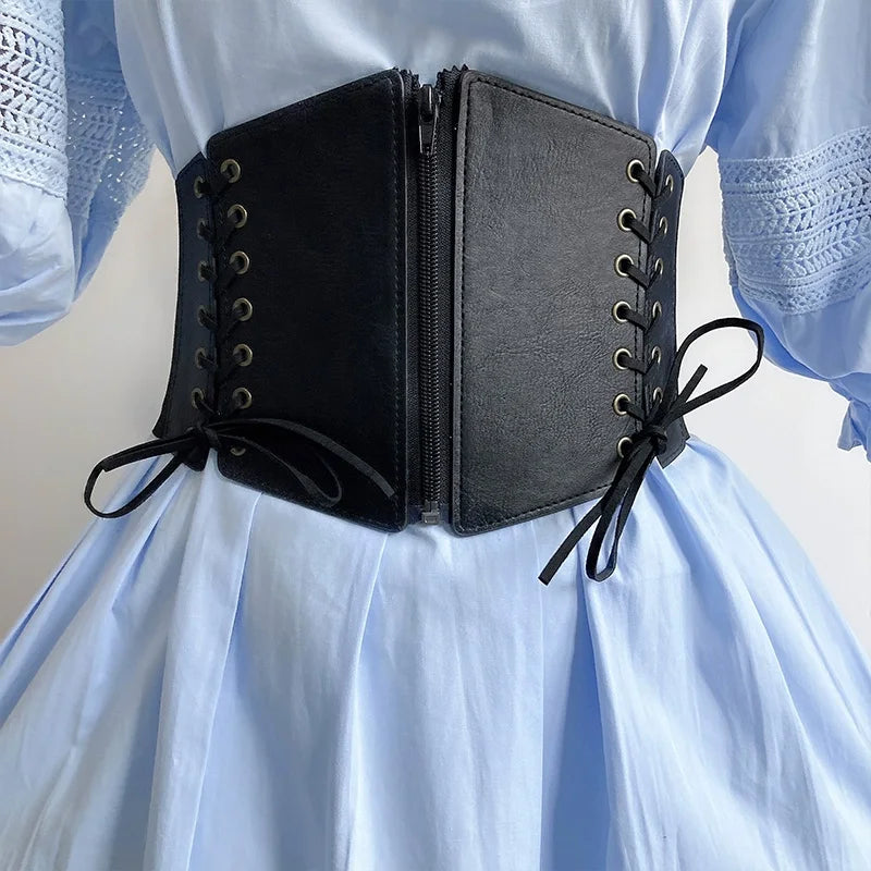 Front Lace-Up Corset Belt for Women