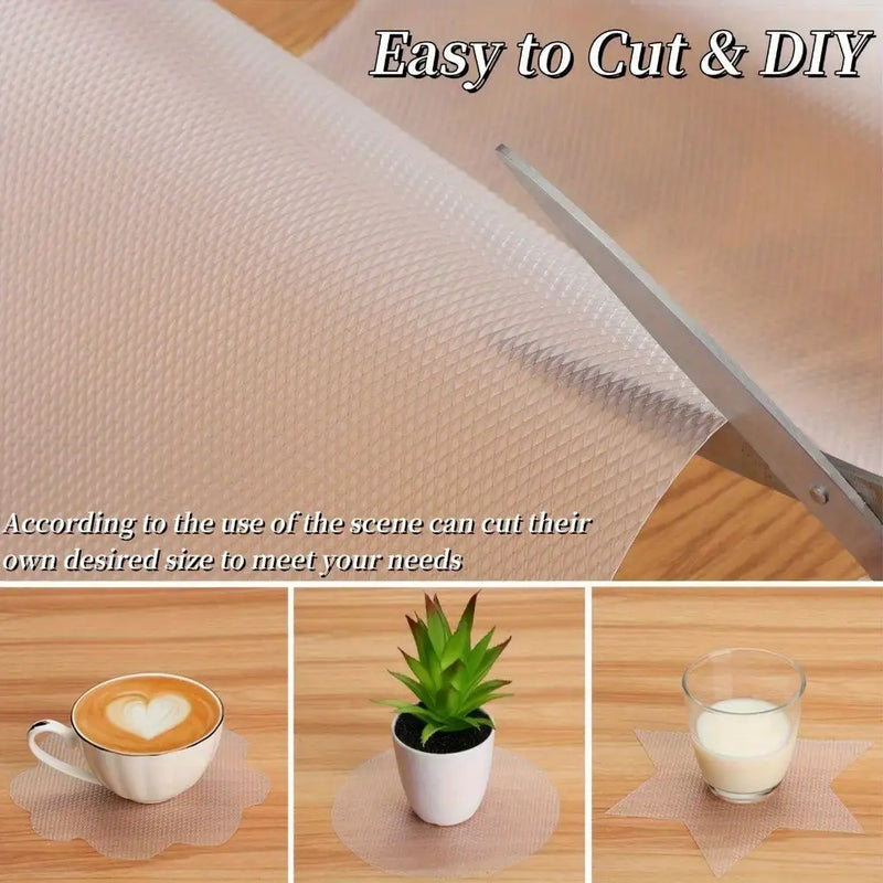 Waterproof Non-Slip Shelf Liner Roll with Daisy Pattern