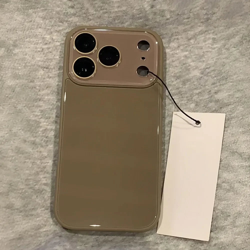 Slim Shockproof Hard Case for iPhone with Tempered Glass Lens Protector
