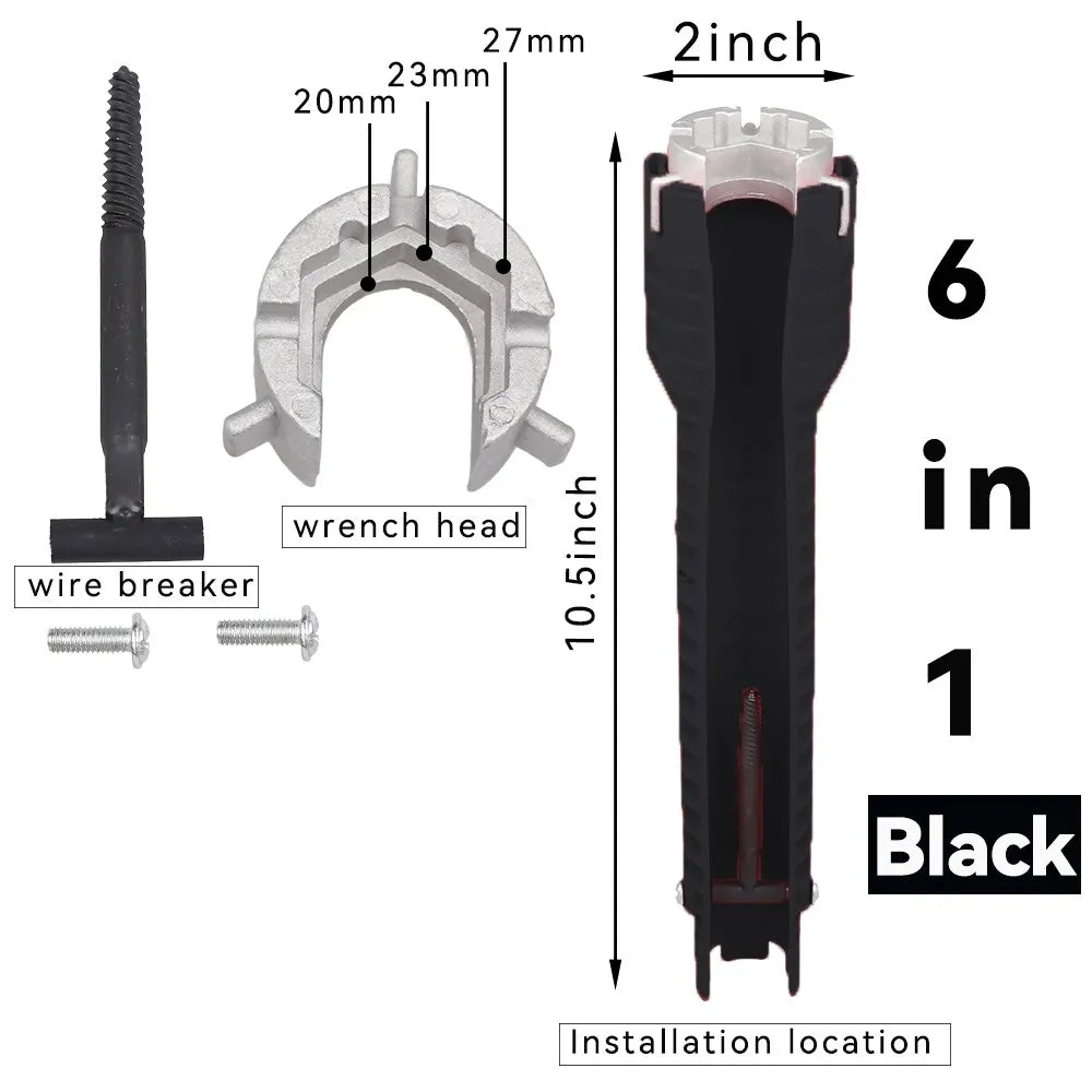 8-in-1 Multi-Function Plumbing Wrench Set for Faucets and Sinks