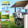 Dual-Lens Solar Security Camera with 4K Night Vision
