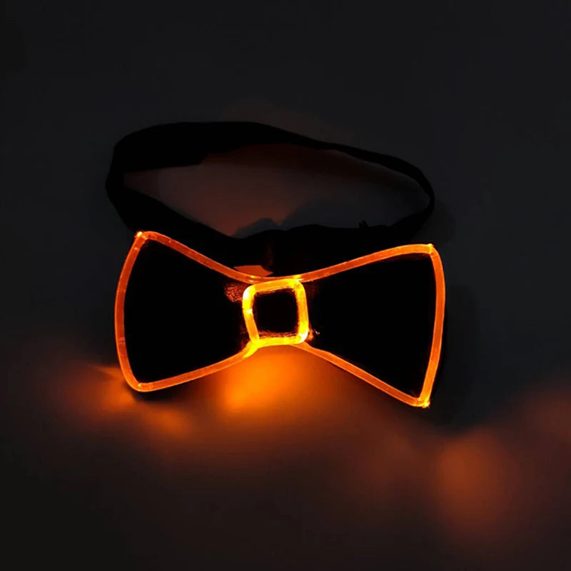 LED Glowing Glasses and Bowtie Set for Cosplay and Parties